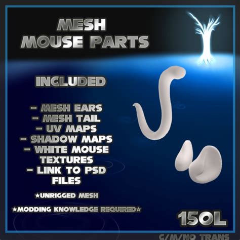 Second Life Marketplace Mesh Mouse Parts