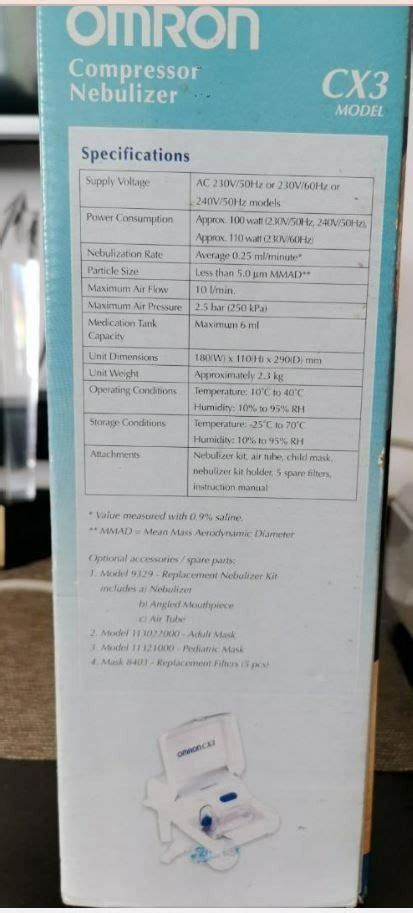 OMRON CX3 Nebulizer (ORIGINAL)- well used but still in good condition ...