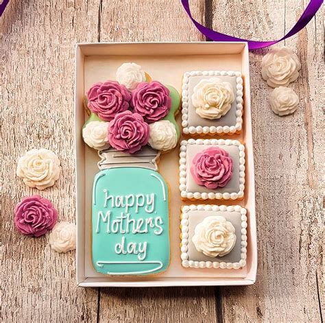 Hand Iced Mothers Day Mason Jar Cookie Letterbox Gift By The Cookie