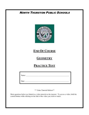 Fillable Online Geometry End Of Course Assessment Practice Test Fax