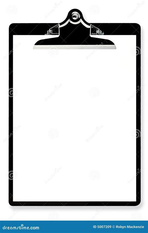 Blank Paper On Clipboard Stock Image Image Of Research 5007209