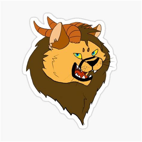 "Demon Lion //Twaiga Tales//" Sticker for Sale by TwaigaTales | Redbubble