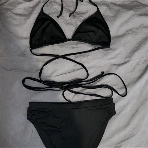 Mars The Label Black Barcelona Bikini Size Worn Depop