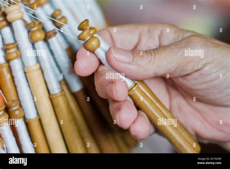 Bobbin Lacemaking Hi Res Stock Photography And Images Alamy