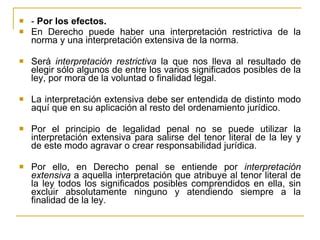 Interpretacion De La Ley Penal PPT