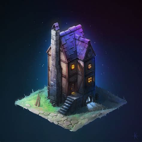 ArtStation - Wizard house, Evgeniy Kazantsev