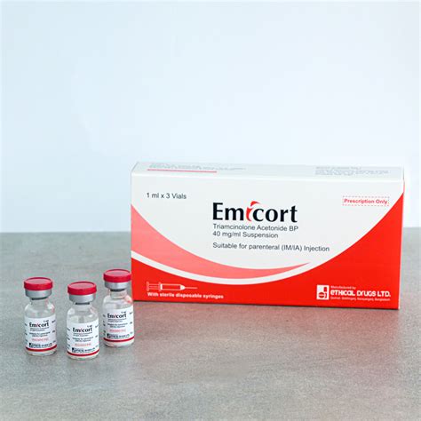 EMICORT®– Triamcinolone Acetonide Injection BP – Ethical Drugs Ltd.