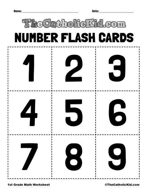 1st Grade Math Flash Cards