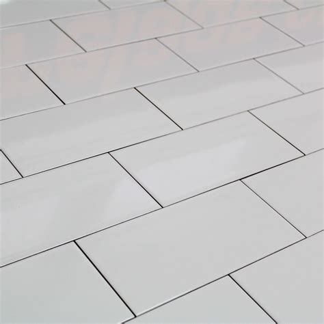 Carrelage Mural Aspect M Tro Lisse Blanc Brillant Carrelage M Tro