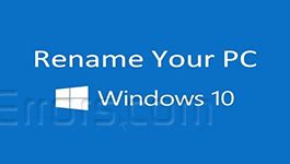 how to change pc name windows 10