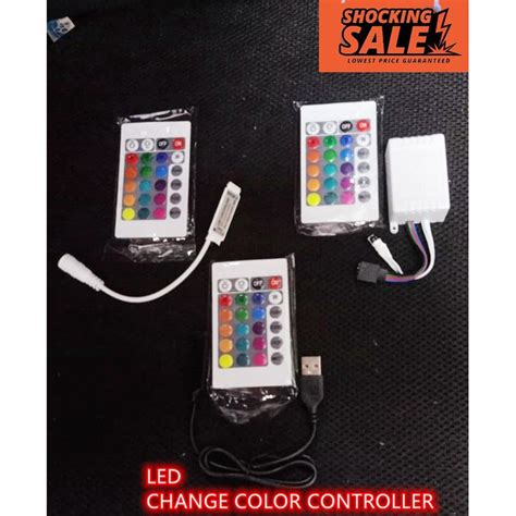 Usb V Dc V Wire Socket Rgb Flexible Light Key Remote Controller