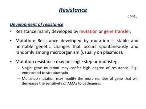 Introduction to development of bacterial resistance to antimicrobials | PPT