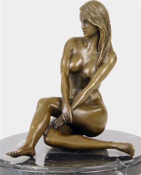 Woman Naked Sitting Bronze Sculpture Bronze Sculpture Art