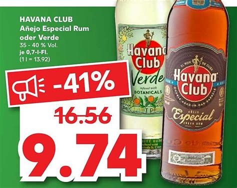 Havana Club Añejo Especial Rum Oder Verde Angebot bei Kaufland