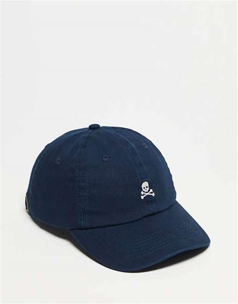 Gorra Azul Marino Hood De Scalpers Asos