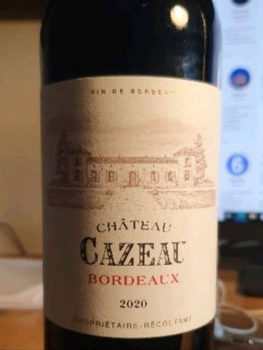 Ch Teau Cazeau Bordeaux Vivino Us