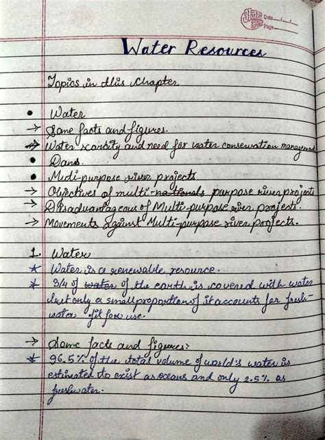 Solution Water Resources Class 10th Notes Studypool