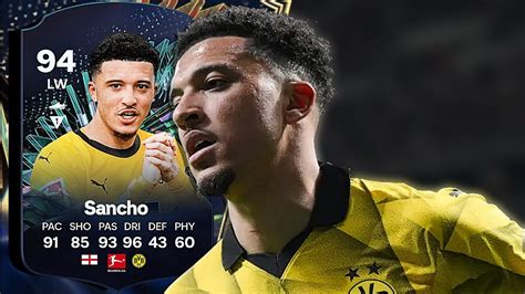 94 TEAM OF THE SEASON MOMENTS SANCHO PLAYER REVIEW FC 24 YouTube