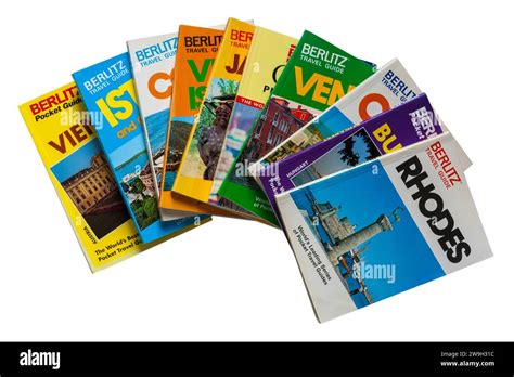 berlitz travel guide books travel guidebooks isolated  white background stock photo alamy