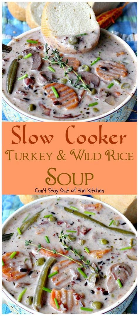 Turkey And Wild Rice Soup Recipe Slow Cooker Turkey Turkey