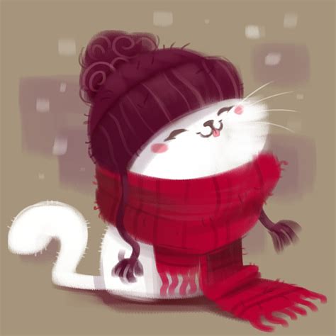 Daily Cat Drawings — 070: Winter is coming..