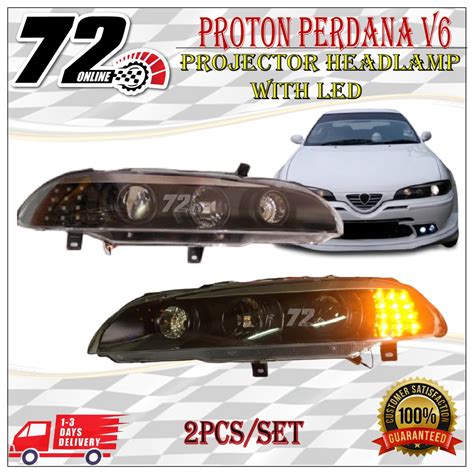 Proton Perdana V Projector Headlamp With Led Shopee Malaysia