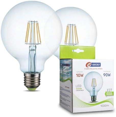 E Quickly Lampadina Led E Luce Naturale Globe K W