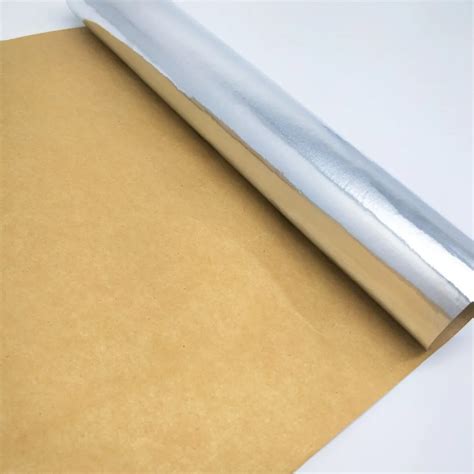 Parchment Lined Foil 30cm X 15m Laminated Parchment Food Packing Backed