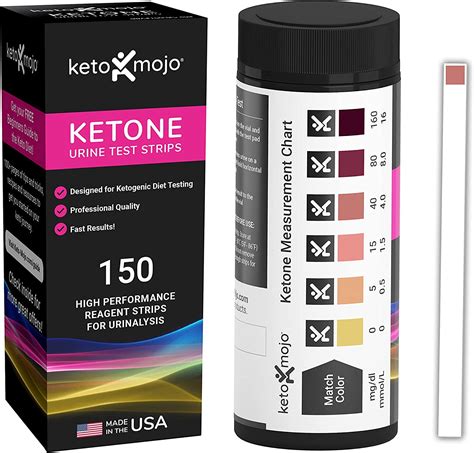 Keto Mojo 150 Urine Ketone Test Strips With Free Keto Guide Ebook