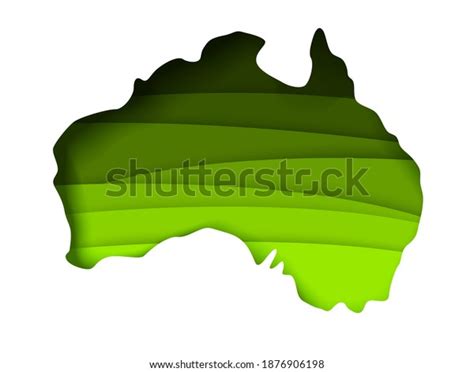 Vector Layered Paper Cut Style Map Stock Vector Royalty Free