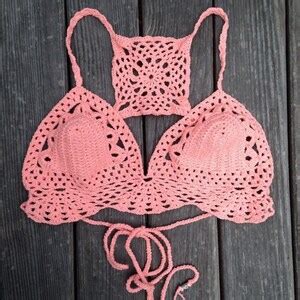 Crochet Bikini Top Pdf Pattern Diy Lace Crochet Bohemian Crop Top For Festival Summer Holidays