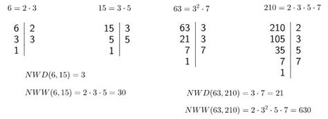 Oblicz NWD I NWW Podanych Liczb A 6 I 15 B 63 I 210 Na Teraz PLSSS