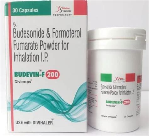 Brand: Budevin F Formoterol Budesonide for Inhalation, Prescription, Treatment: Asthma at Rs 165 ...