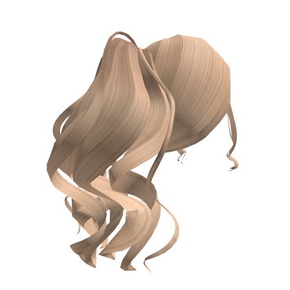 Preppy Blonde Curly High Ponytail Roblox
