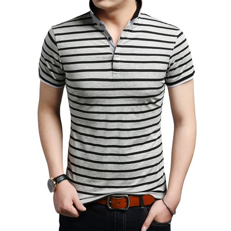 Womleys Mens Casual Striped Slim Fit Short Sleeve Polo Shirts Collared T Shirt Gearup Swag