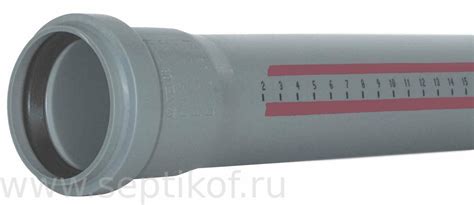 Труба с раструбом для внутренней канализации PPR 50х150, серая