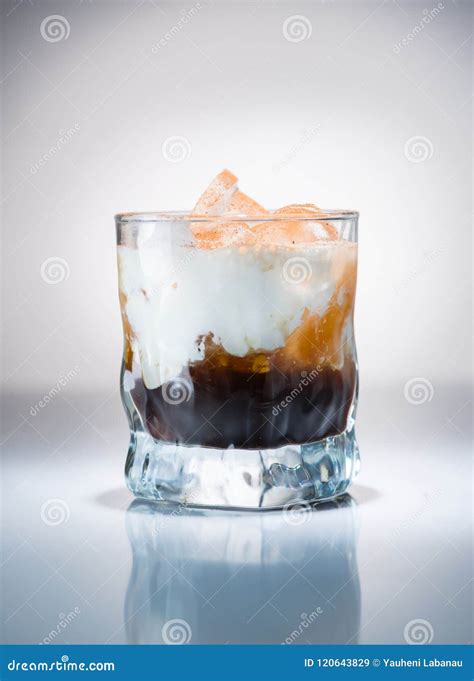 Cocktail Closeup White Russian Stock Image - Image of cold, glass ...