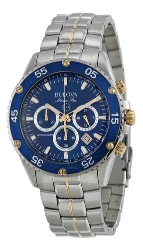 Reloj Bulova H Marine Star Cron Grafo Para Hombre Color De La Malla