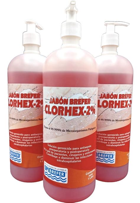 Jabón Liquido Antiséptico Clorhexidina 2 946 Ml 4 Envases Envío gratis