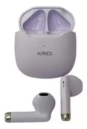 Auriculares intraurales inalámbricos Kaidi KD 770 violetas con luz LED