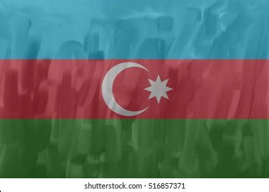 Azerbaijan Painted Drawn Vector Flag Vector Stock Vector Royalty Free