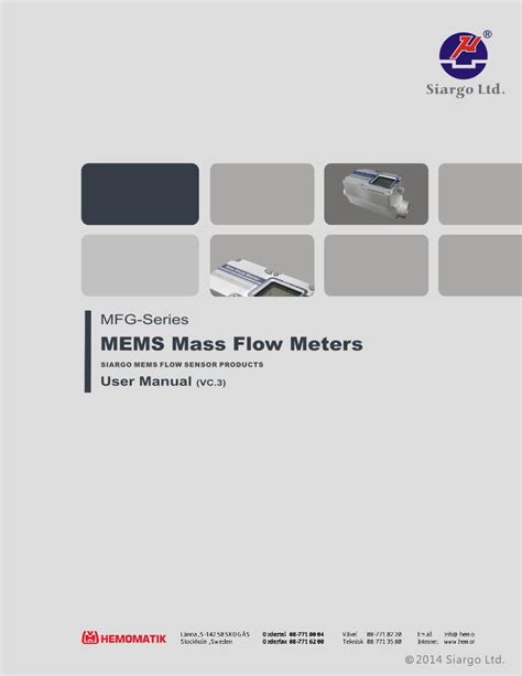 Pdf Mfg Series Mems Mass Flow Meters Hemomatik Working Principle