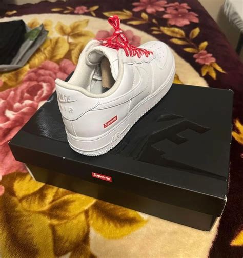 Nike Air Force 1 Supreme White on Carousell