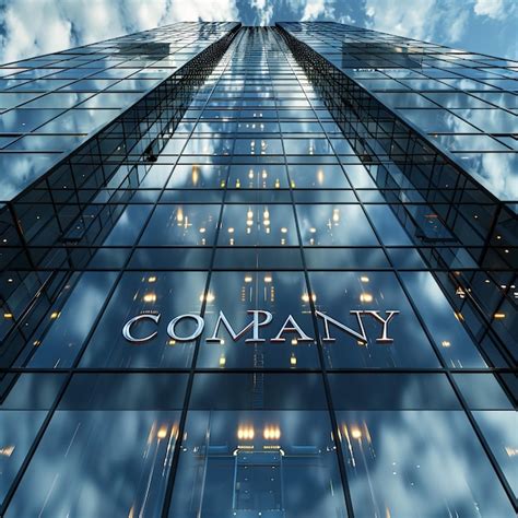 Premium Photo A Tall Building With The Word Company On It