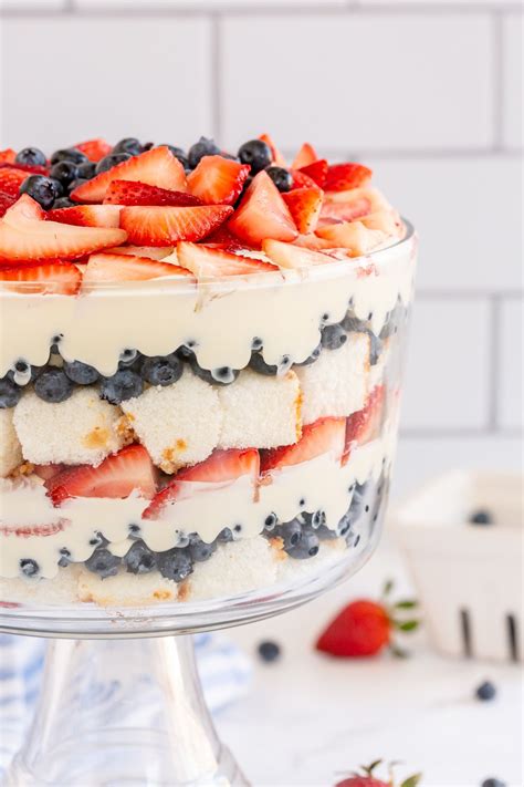 Angle Food Cake Berry Triflel Recipe Angel Food Cake Desserts Angel Food Cake Trifle Angel