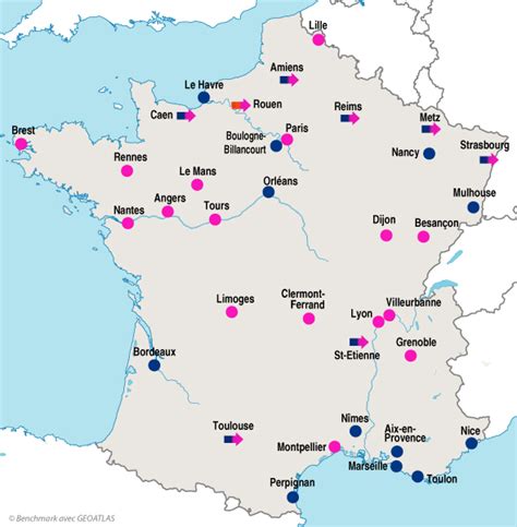 carte de france avec villes principales carte villes cartes de