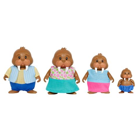 Tuskaroo Walrus Family | Animal Figurine Set | Li’l Woodzeez