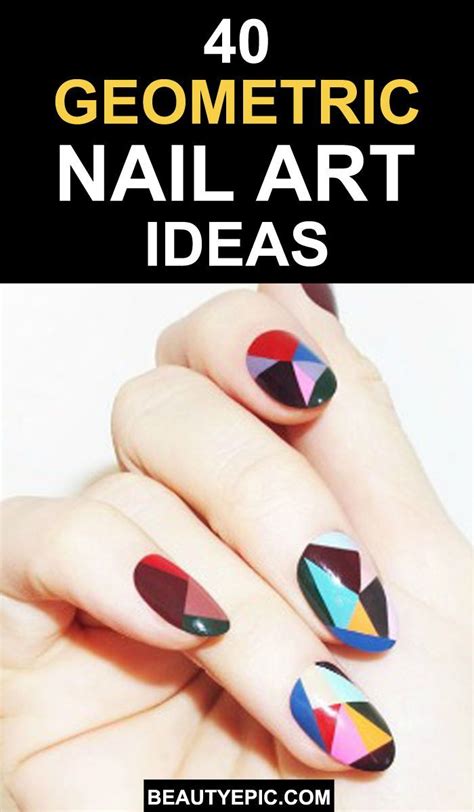 40 Beautiful Geometric Nail Art Ideas Youll Love Geometric Nail Art