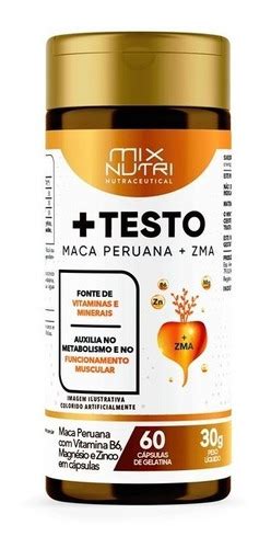 Maca Peruana E Zma Testo 60 Cápsulas Para Mais Energia E Disposição Mix Nutri Drogaria