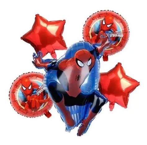 Kits Pz Globos Metalicos De Spiderman Marvel Hombre Ara A En Venta En